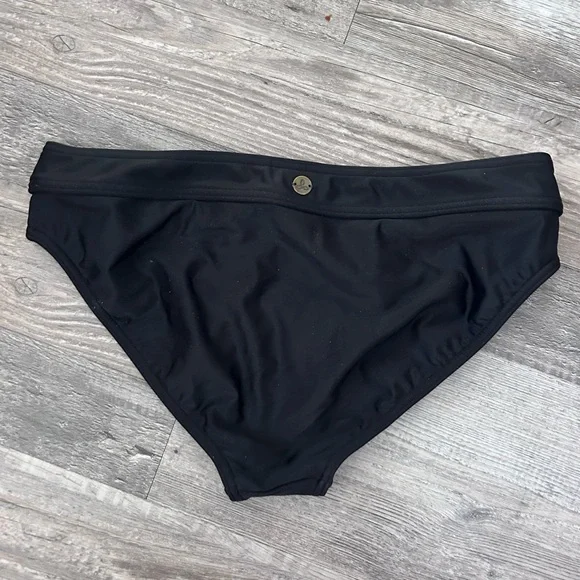 Prana Black and Light Blue Bikini Bottoms, Size M - Picture 2 of 4
